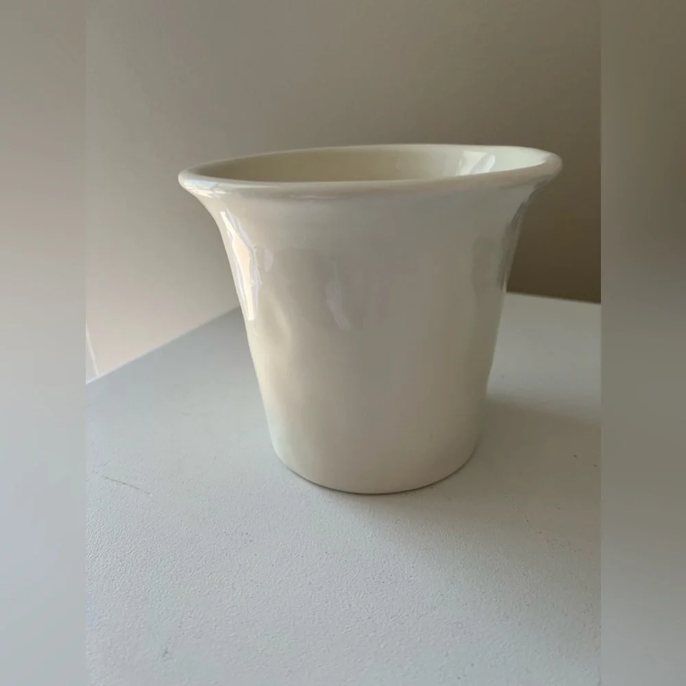 Pottery Barn Classic Farmhouse Style Vase | Wish | White With Green Lettering